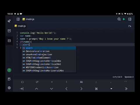 Spck editor : prompt js