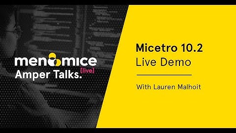 Amper Talks Live - Demo of Micetro 10.2