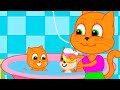 Cats Family in English - Foam Bath Animation 13+
