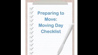 Moving Preparation Checklist