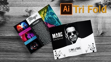 MUSIC - Concert - How to make Tri Fold Brochure Design in Adobe illustrator cc 2019
