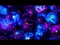 Liquid Neon 3D Balls in Zero Gravity Looped Abstract Animation Background | Free Version Footage