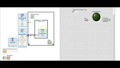 Alarm System using Motion Sensor in LabVIEW without Hardware