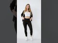 Damen Sport Freizeit Trainingsanzug Set Gold Punkte Zweiteiler Fashion Trend Katalog Empfehlung