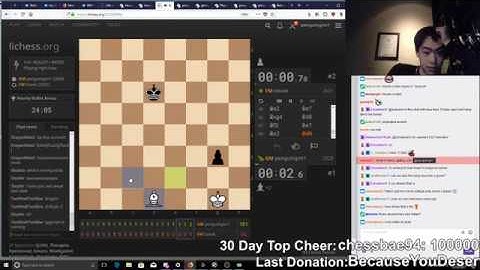 Andrew Tang (penguingim1 on lichess) accidentally draws a player while trying to flag them