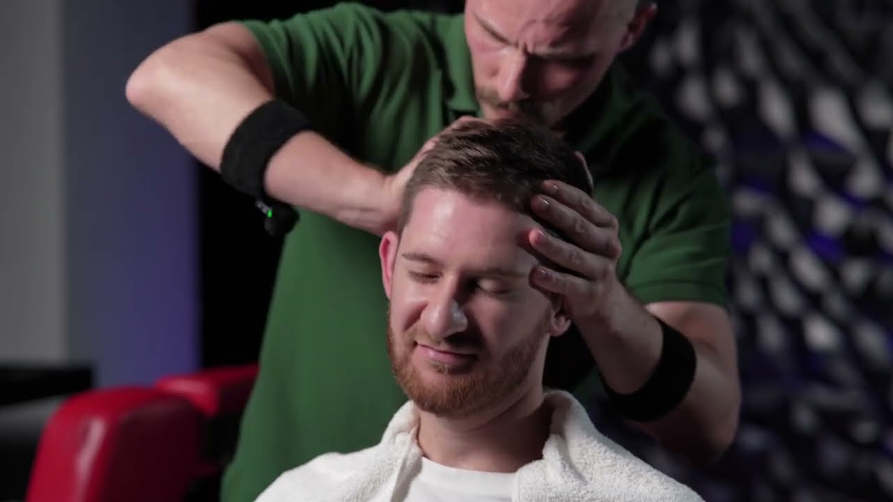 АСМР массаж головы в барбершопе | Расслабляющий звук и атмосфера