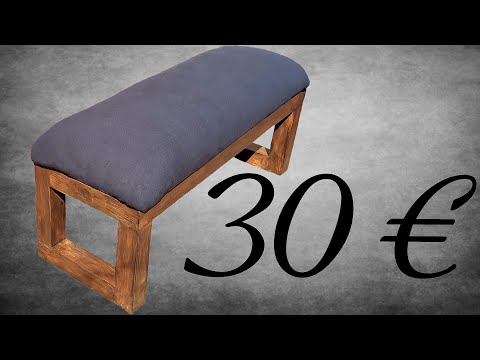 DIY BANC en BOIS DESIGN avec ASSISE en MOUSSE/ pour seulement 30€/ + CONSEILS !!