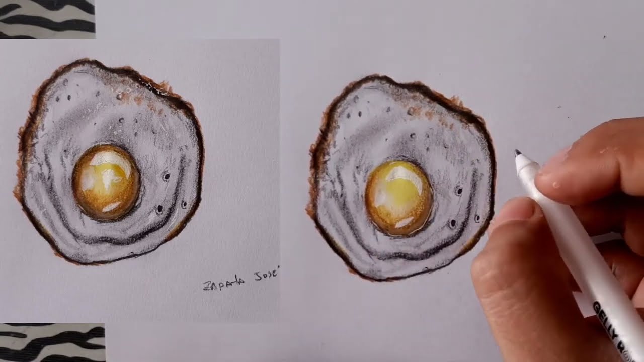 Comment dessiner un œuf au plat
