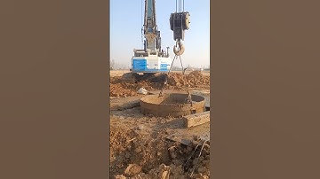 Removal of Pile Casing #smart #tech #tools #viral #shorts #excavator