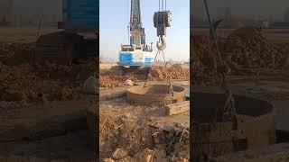 Removal of Pile Casing #smart #tech #tools #viral #shorts #excavator