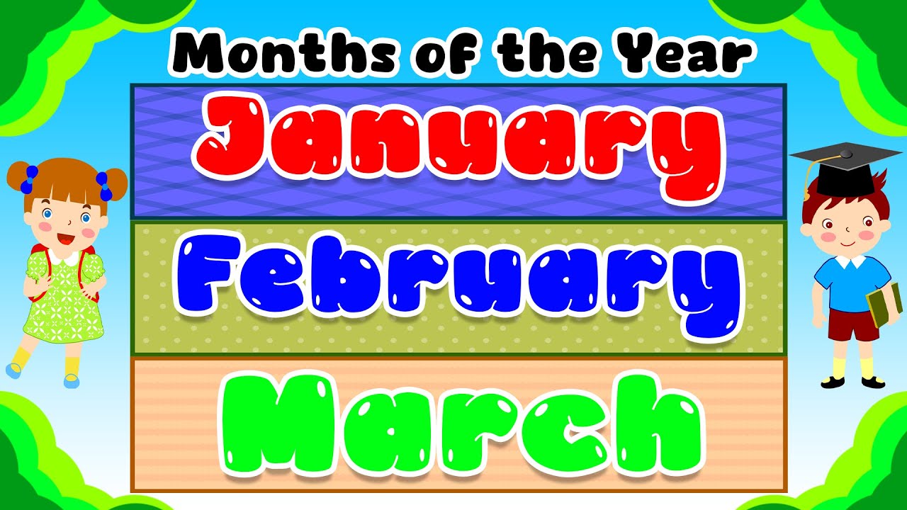 Months of the year For Toddlers | Preschool Nursery Rhymes for Children ...