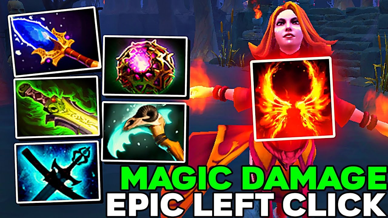 Epic Left Click Aggressive Lina Magic DAMAGE Feels Like a Monster - Dota 2