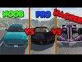 BeamNG Drive - Noob VS Pro VS Hacker 1# (Crashing & Destroying Cars)