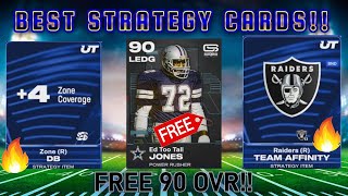 BEST STRATEGY CARDS IN MADDEN 26 ULTIMATE TEAM HOW TO GET FREE 90 OVERALL CARDS NEW STRAT CARDS