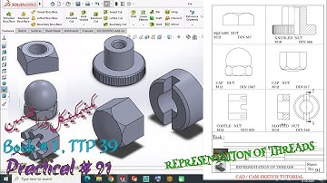Mechanical Draftsman Sheet No 91 || TTP 39 || SOLIDWORKS tutorial || SOLIDWORKS beginners