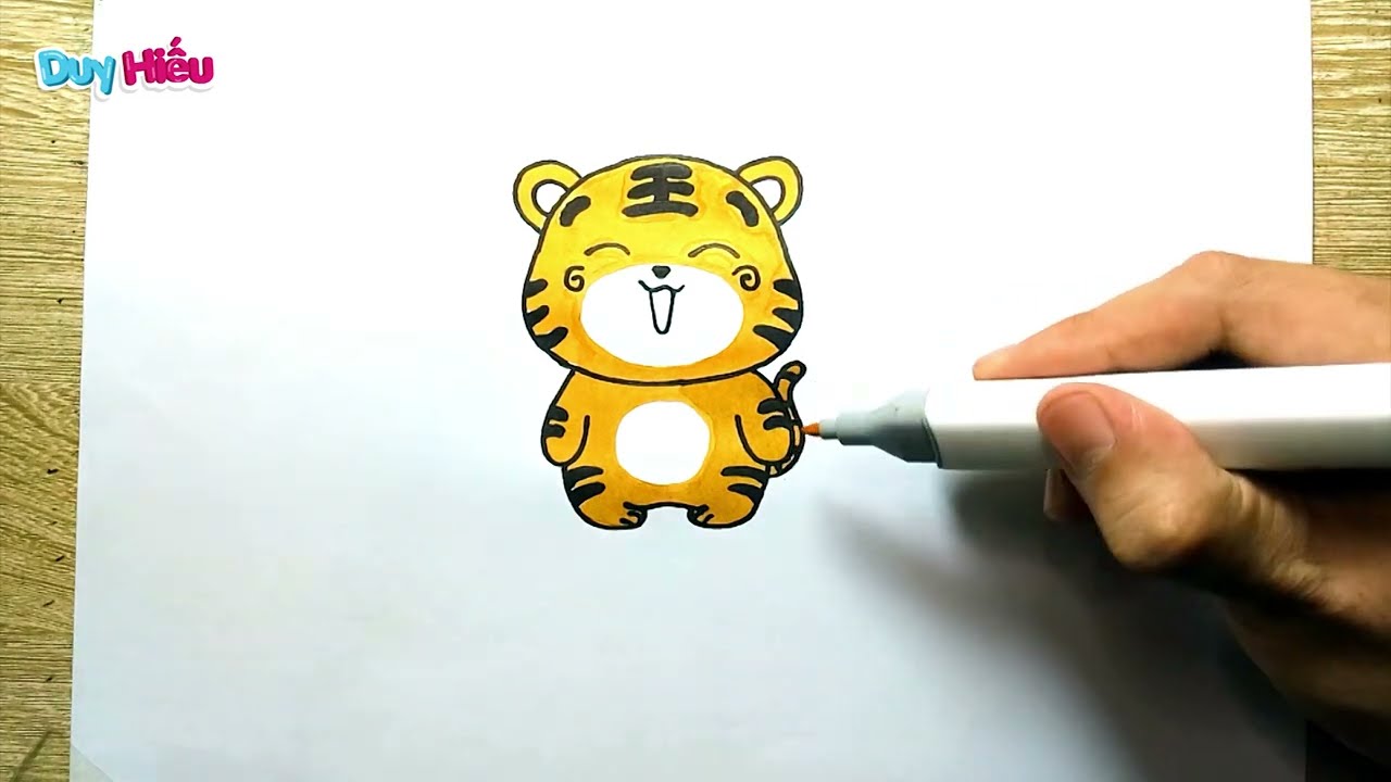 How to draw cute tiger | Draw a tiger in the coming year 2022 ...