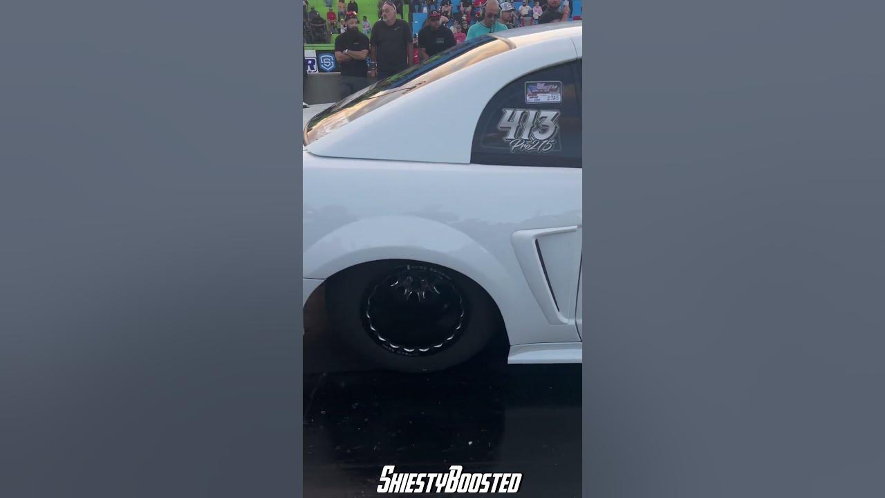 Procharger powered mustang going 3 735 198mph on 275 radials 