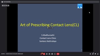 Art of Prescribing Contact LensCL, Ms. Madhumathi. S. Contact Lens Clinic, Sankara Nethralaya screenshot 3