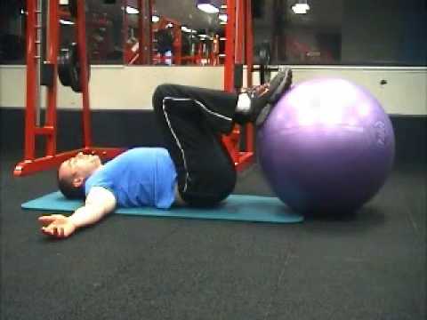 Fit ball Hip extension - YouTube