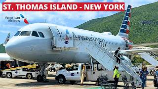 American Airlines airbus A319 cabin |St.Thomas Island - New York |American economy class|Trip Report
