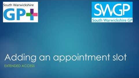 Adding an appointment slot