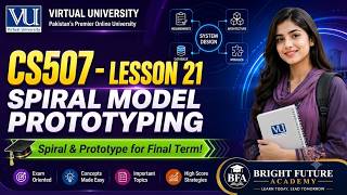 CS507 Lecture 21 | Spiral Model & Prototyping | Information Systems | Final Term Preparation