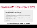 Erik Dalton at Canadian RMT Conference Sept 25th 4pm EST!