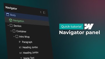 Webflow Navigation panel - Quick tutorial