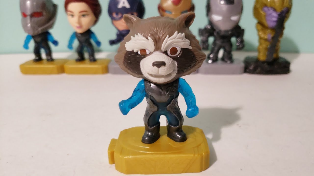2019 Light Up Team Suit Rocket 4/" McDonald/'s Figure #11 Marvel Avengers End Game