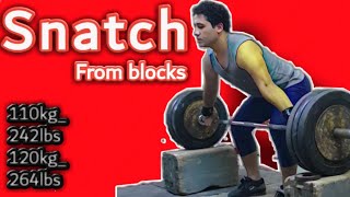 الفولازى Elfolazy. Snatch from blocks 👈 110kg_242lbs ' 120kg_264lbs Weightlifting training 🏋️‍♂️ screenshot 1