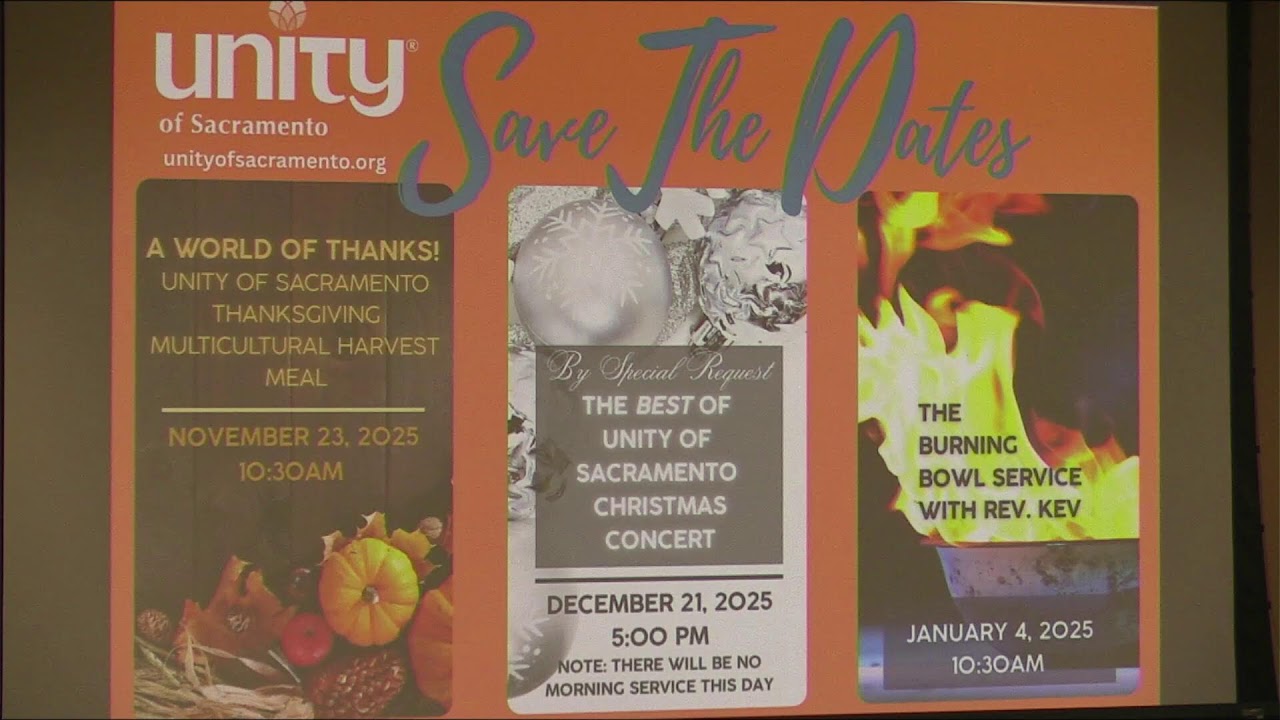 Unity of Sacramento at Swanston Community Center Sunday Worship & Celebration Service