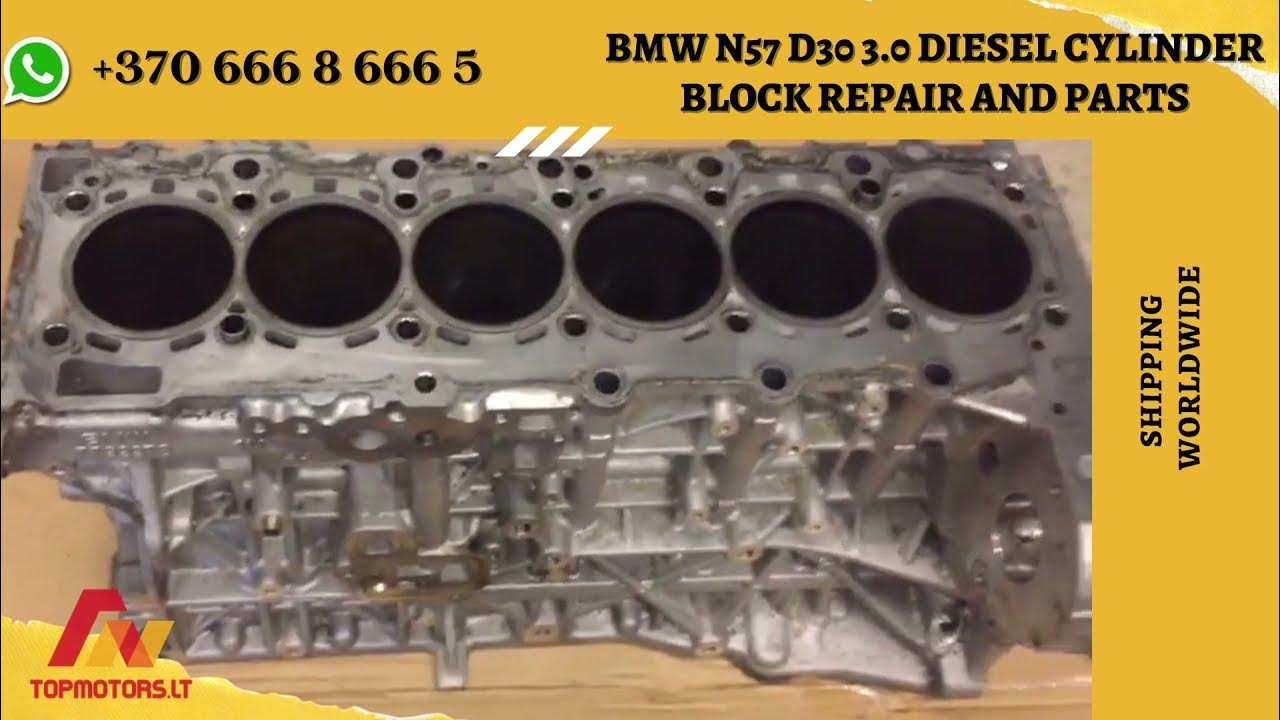 Bmw n57 d30 3 0 diesel cylinder block repair and parts youtube
