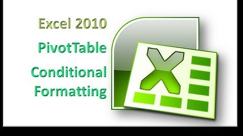 Excel 2010 Applying Conditional Formatting to PivotTable Data Exercise 7 part 2