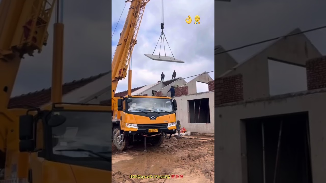 Assembly simple house with precast concrete slabs