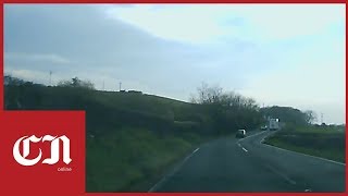Delivery driver narrowly avoids head-on crash