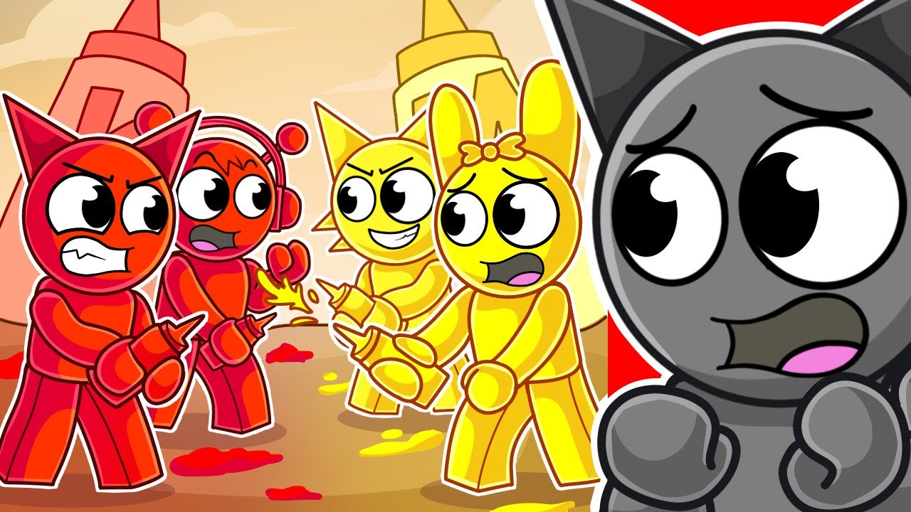 Mustard Animation Sprunki KETCHUP vs MUSTARD (Cartoon Animation) - YouTube