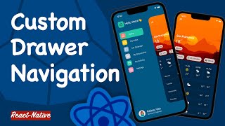 How to create Custom Drawer Navigation with animation | React-Native | React-Navigation v6/5 | Part2