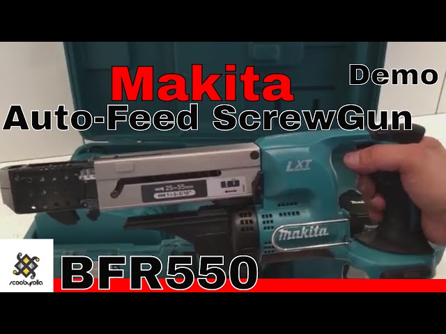 Makita 18V Cordless Auto-Feed Screwdriver BFR550 & Demo - YouTube