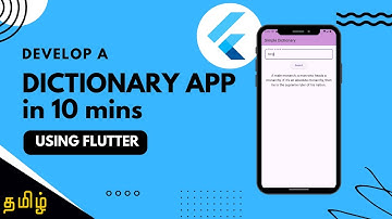 Develop a Dictionary App in 10 mins 😎 using Flutter 🚀 | Tamil