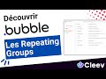 Apprendre  crer son app avec bubbleio  les repeating groups  formation bubble dbutant