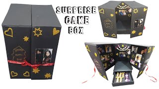Surprise Cake Box / Cake Box With Drawer / Cake Box Kaise Banaen