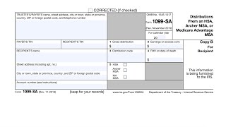 IRS Form 1099SA walkthrough (Distributions from an HSA or MSA)