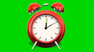 Alarm Clock Time Laps 12 Hours In 30 Seconds  Loopable -  Green Screen - Free Use