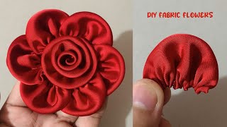 How To Make Fabric Flower | Super Duper Easy Fabric Flower Tutorial | flower making tutorial