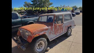 71 jeepster commando saved from junkyard will it run part 1 ????