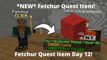 *NEW* Fetchur Quest Item Day 11! GO FROM 20 COINS TO 20K! | Hypixel Skyblock #113