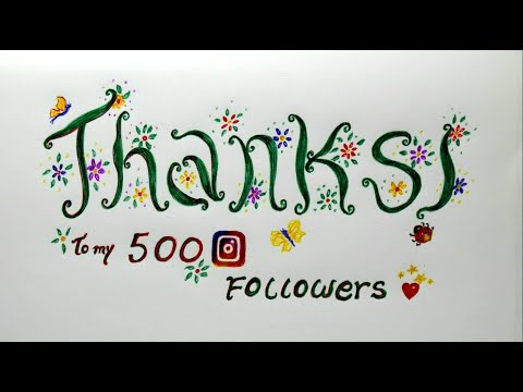 Video thumbnail: Thanks !!! To my 500 Instagram Followers
