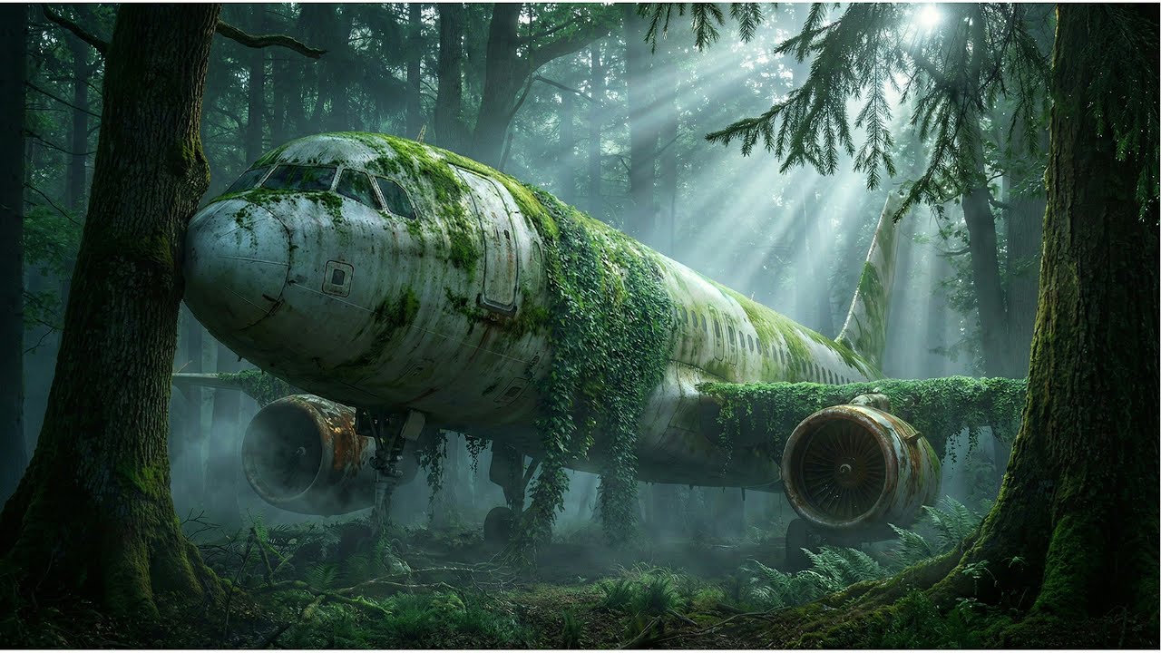 I Built A Jet Mansion • Abandoned Plane To Luxury Forest Home • Evergreen Solitude ASMR