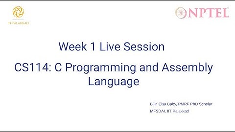 CS114: C Programming and Assembly Language Week 1