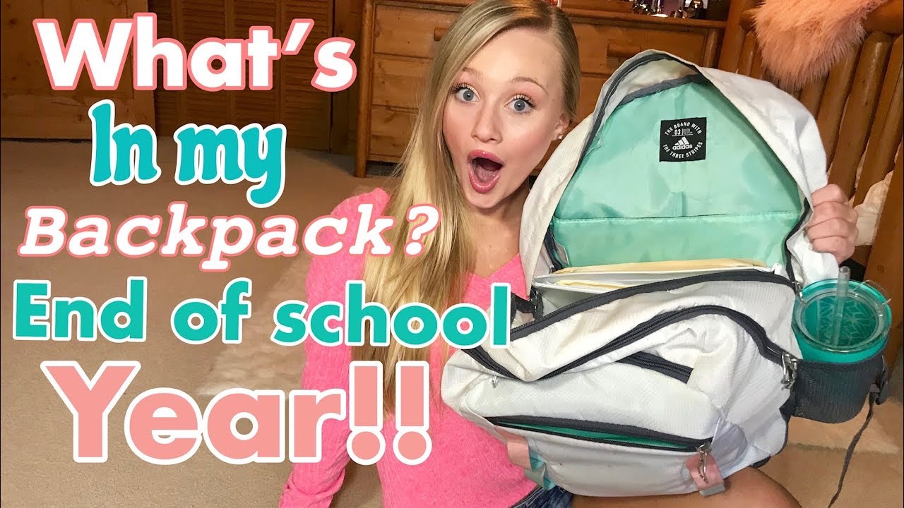 What's in my Backpack? End of School Year 2019